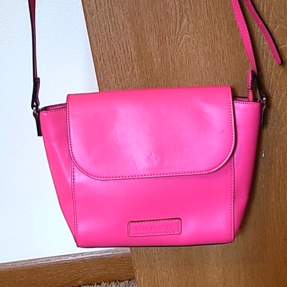 Vera Bradley flap crossbody bag 8×10 in. Barbie Pink - Picture 2 of 7
